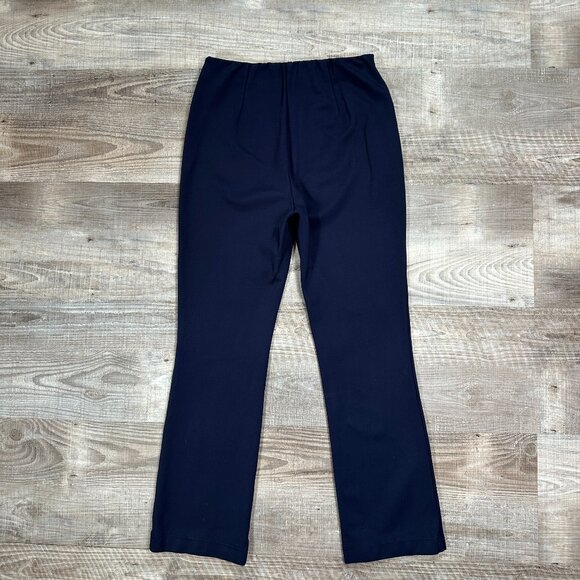 Tuckernuck Women's Cropped Pants Size S Navy Mid Rise Side Zipper Stretch EUC - Picture 3 of 10